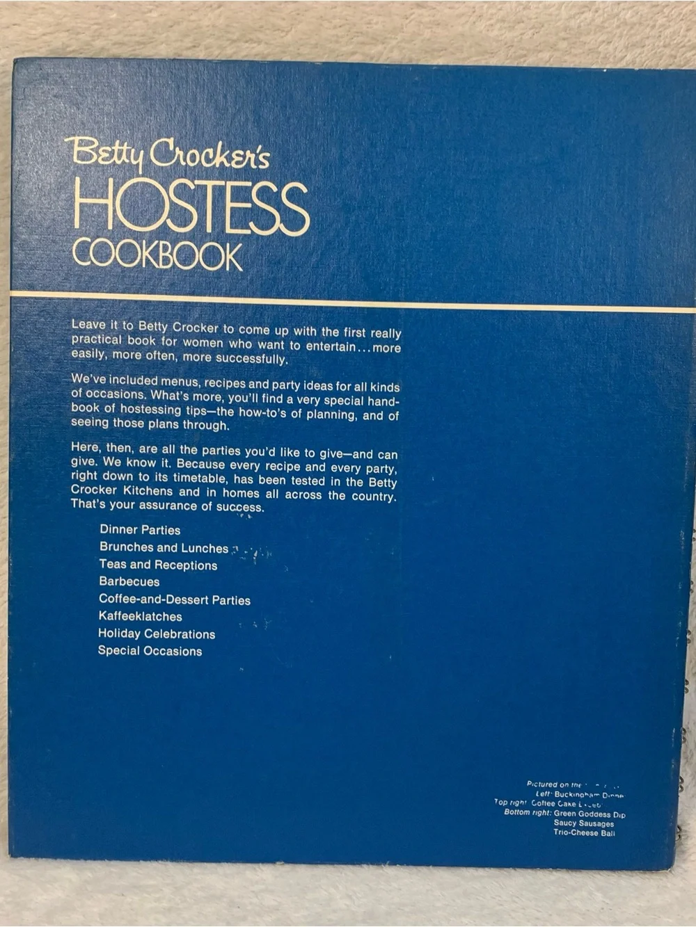 Vintage Betty Crocker Hostess Cookbook Golden Press 1972 5th Spiral Bound
